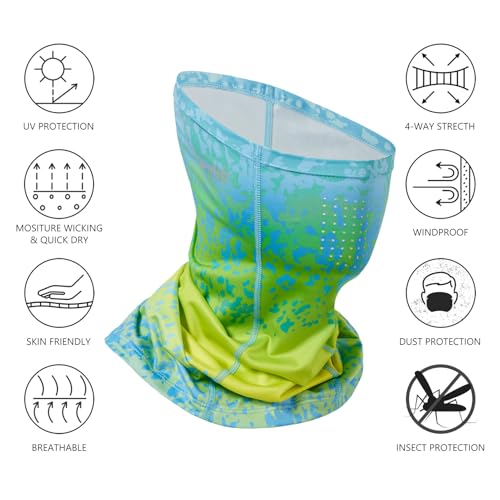 BASSDASH Neck Gaiter Mask UPF 50 Sun Protection for Men